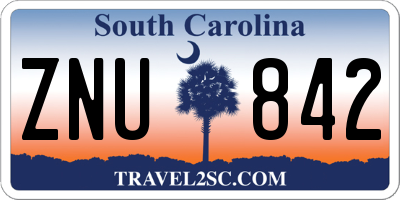 SC license plate ZNU842