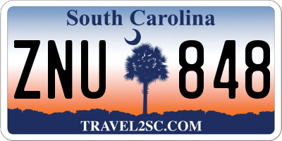 SC license plate ZNU848