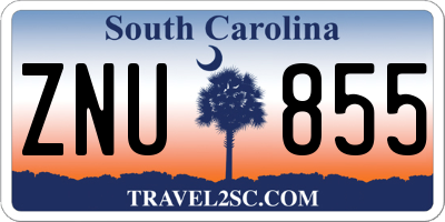 SC license plate ZNU855
