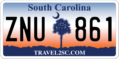 SC license plate ZNU861