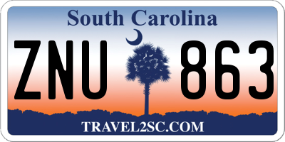 SC license plate ZNU863
