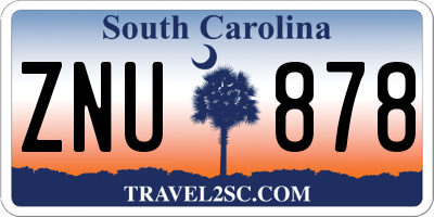 SC license plate ZNU878