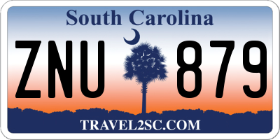 SC license plate ZNU879