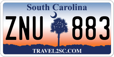 SC license plate ZNU883