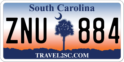 SC license plate ZNU884