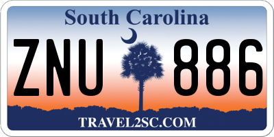 SC license plate ZNU886