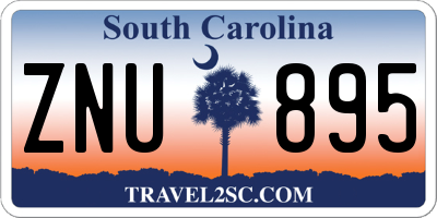 SC license plate ZNU895