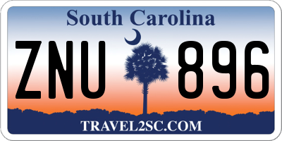 SC license plate ZNU896