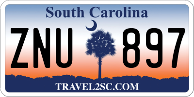 SC license plate ZNU897