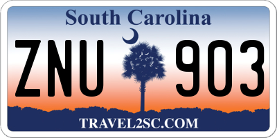 SC license plate ZNU903