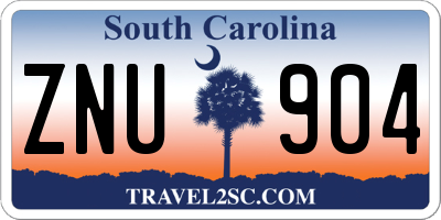 SC license plate ZNU904