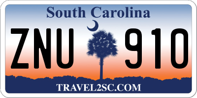 SC license plate ZNU910
