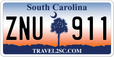 SC license plate ZNU911