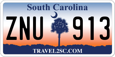 SC license plate ZNU913
