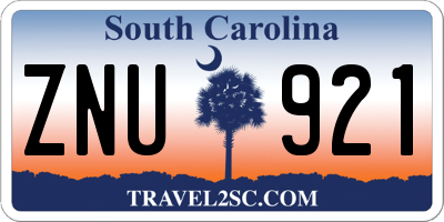 SC license plate ZNU921