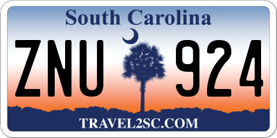 SC license plate ZNU924