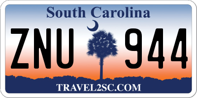 SC license plate ZNU944