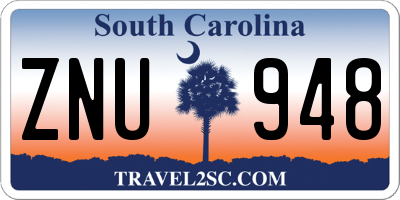 SC license plate ZNU948