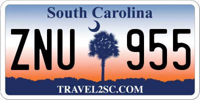 SC license plate ZNU955