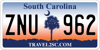 SC license plate ZNU962