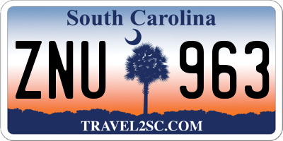 SC license plate ZNU963