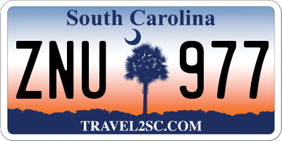 SC license plate ZNU977