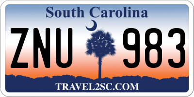 SC license plate ZNU983