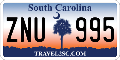SC license plate ZNU995
