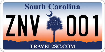 SC license plate ZNV001