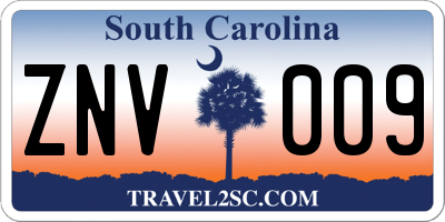 SC license plate ZNV009