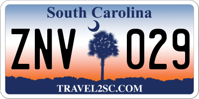 SC license plate ZNV029