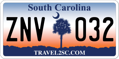 SC license plate ZNV032
