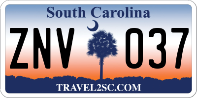 SC license plate ZNV037
