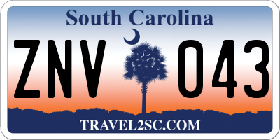 SC license plate ZNV043