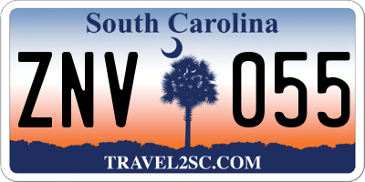 SC license plate ZNV055