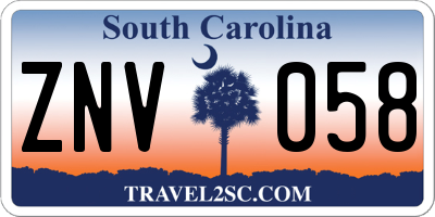 SC license plate ZNV058