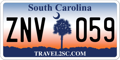 SC license plate ZNV059