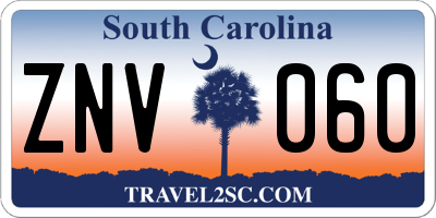 SC license plate ZNV060