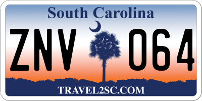 SC license plate ZNV064