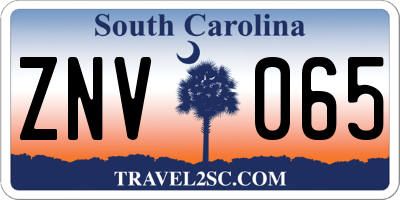 SC license plate ZNV065