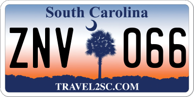 SC license plate ZNV066