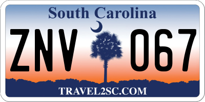 SC license plate ZNV067