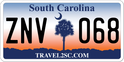 SC license plate ZNV068
