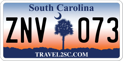 SC license plate ZNV073