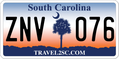SC license plate ZNV076