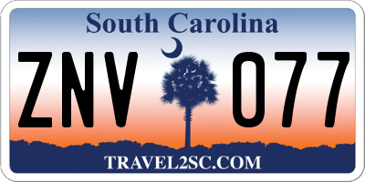 SC license plate ZNV077