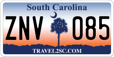 SC license plate ZNV085
