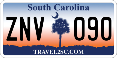SC license plate ZNV090
