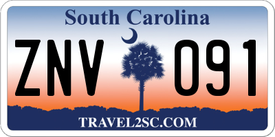 SC license plate ZNV091