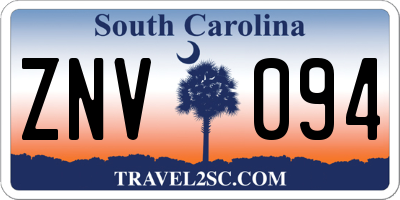 SC license plate ZNV094